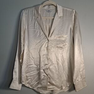 Rails Ivory Satin Shirt